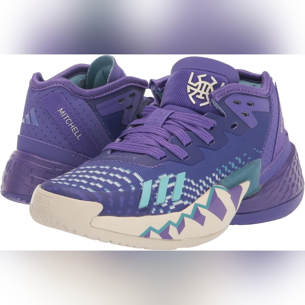Adidas Kids Unisex DON issue 4 Purple/Blue Shoes Size 4.5 US